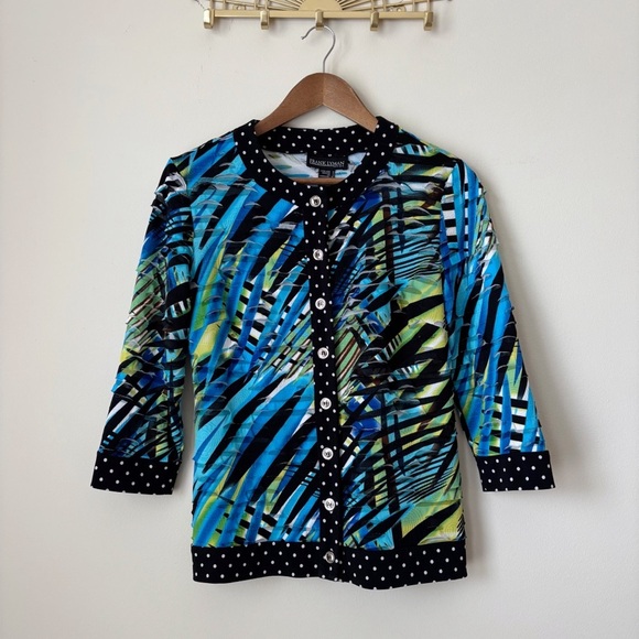 Frank Lyman Cardigan Top 6 Button Front Cut Out - Picture 7 of 7